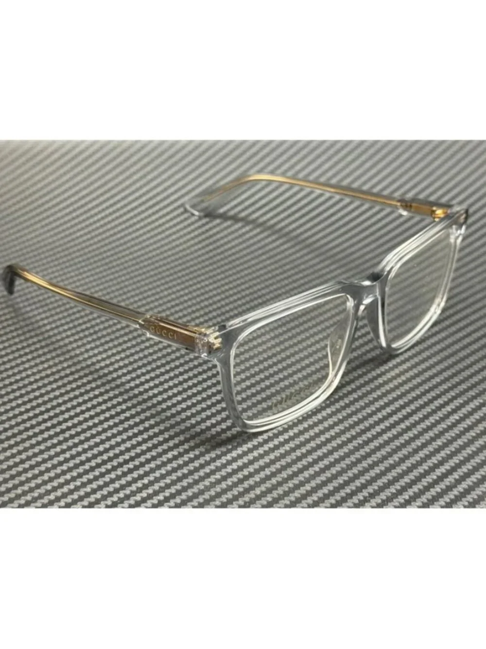 New Gucci Men  Light Blue Transparent Eyeglasses 55-19-145